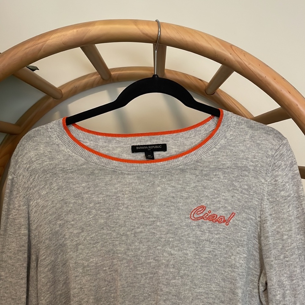 Ciao Embroidery Crew-Neck Sweater